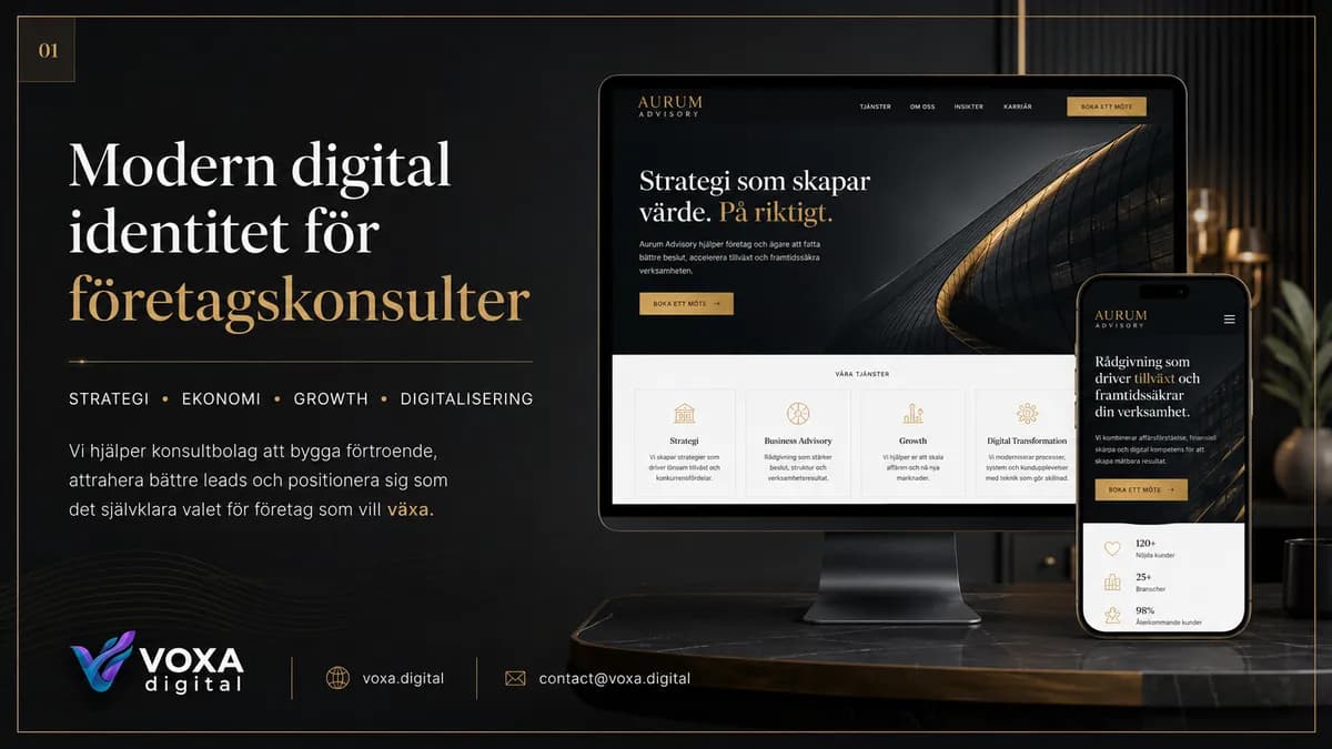 Aurum Advisory — Finanzen brand & website design by Weva