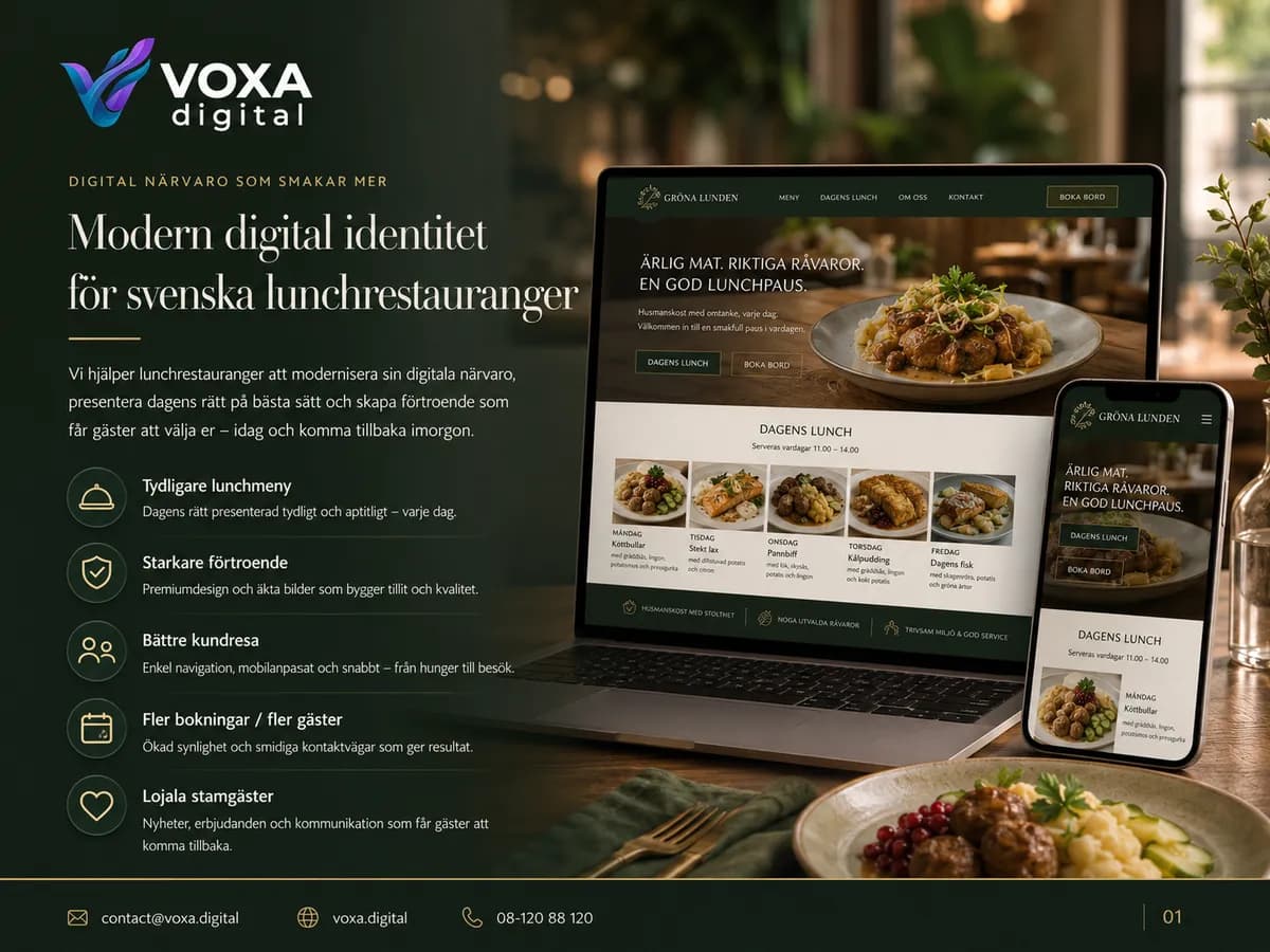 Gröna Lunden — Freizeit brand & website design by Weva