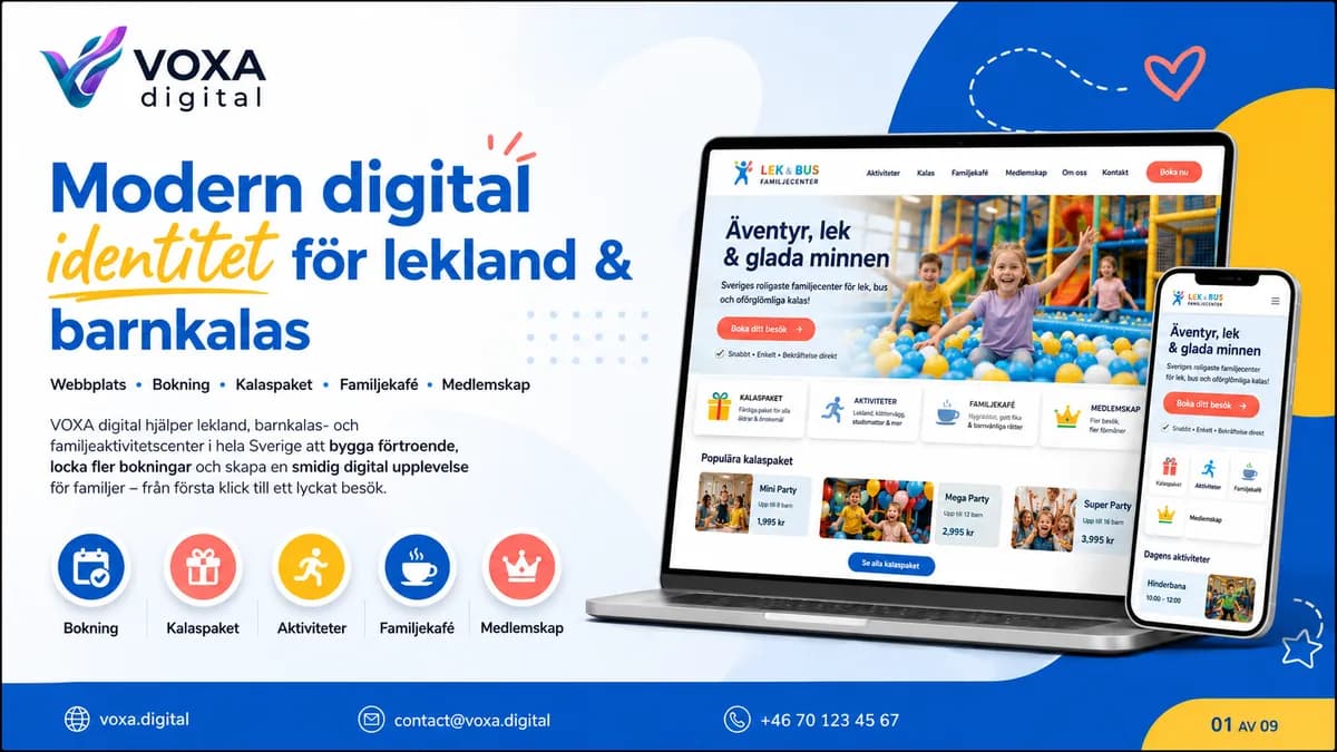 Lek och Bus — Familienzentrum brand & website design by Weva