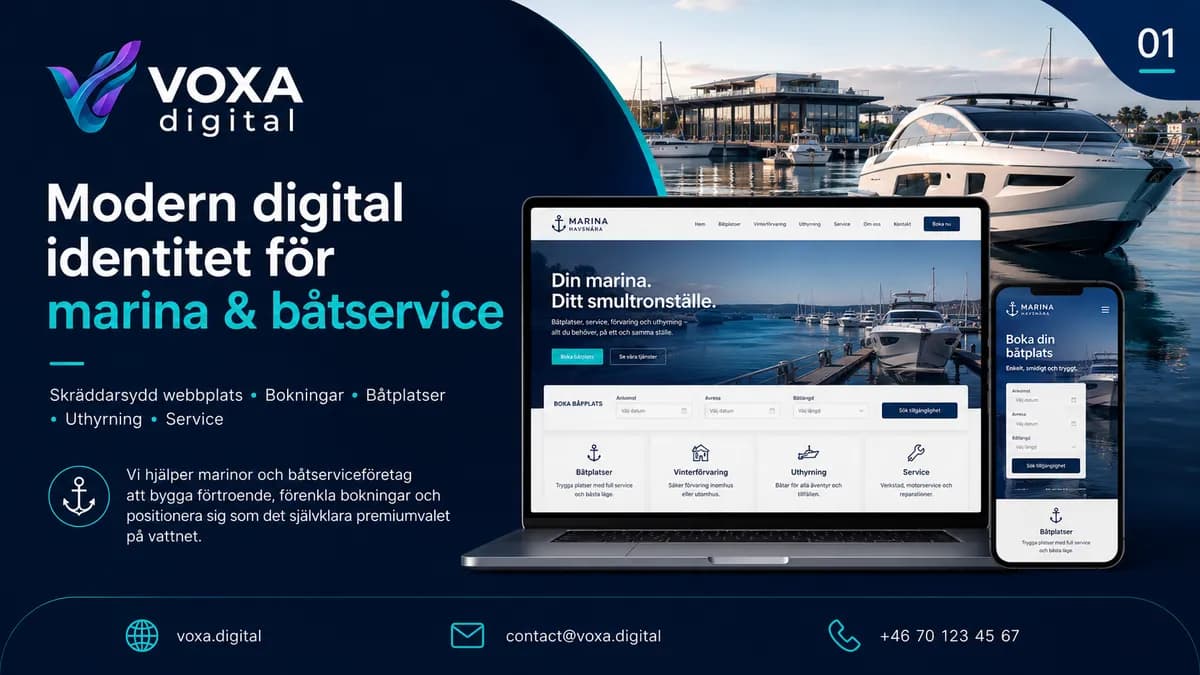 Marina Havsnära — Marina & Bootswesen brand & website design by Weva