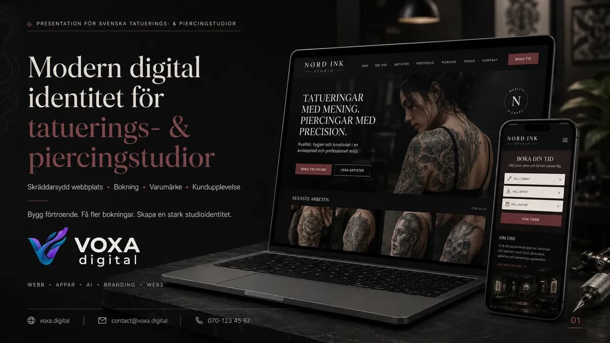 Nord Ink Studio — Tattoo-Studio brand & website design by Weva