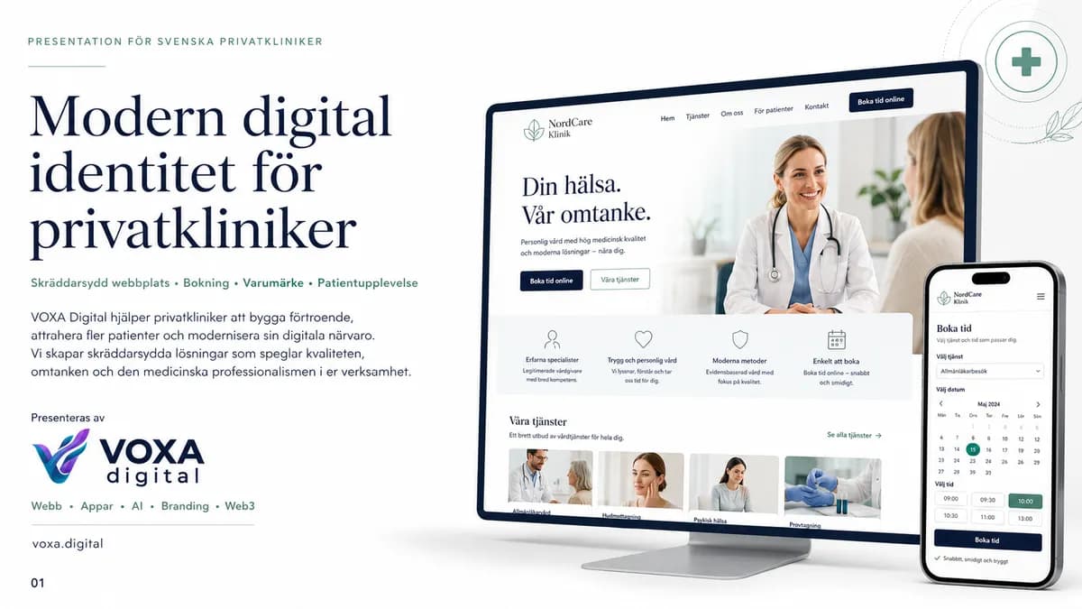 NordCare Klinik — Gesundheitswesen brand & website design by Weva