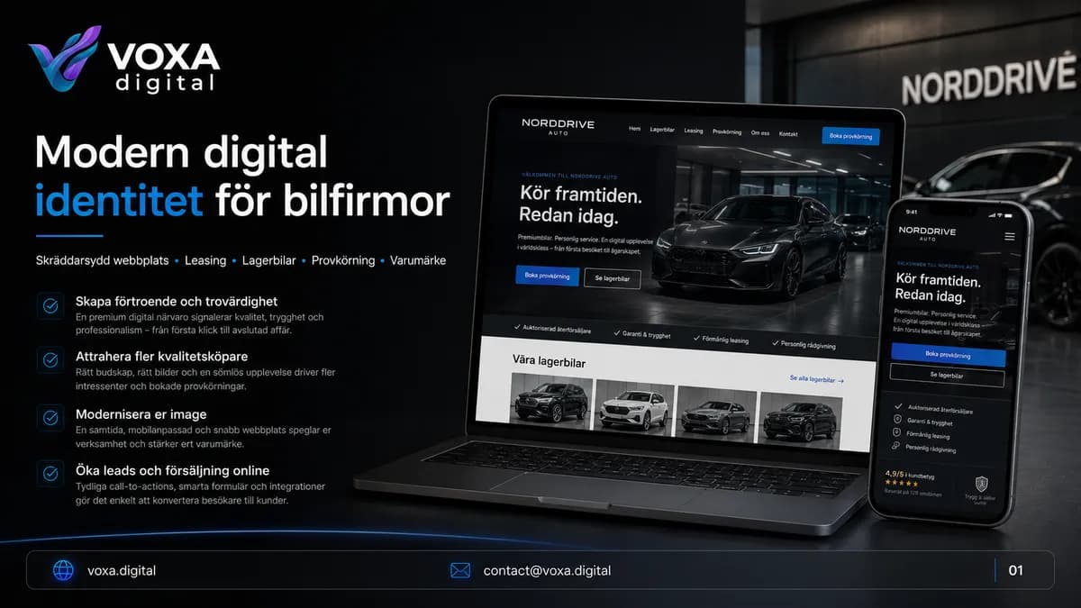 NordDrive Auto — Automobil brand & website design by Weva