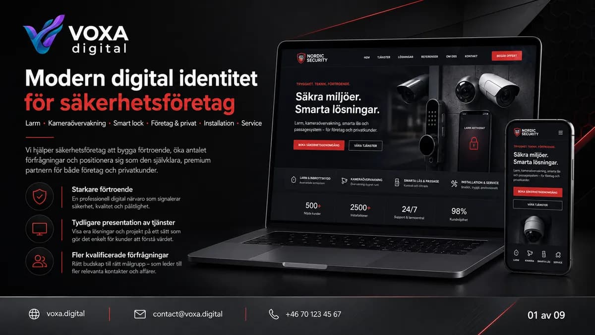 Nordic Security — Sicherheit brand & website design by Weva