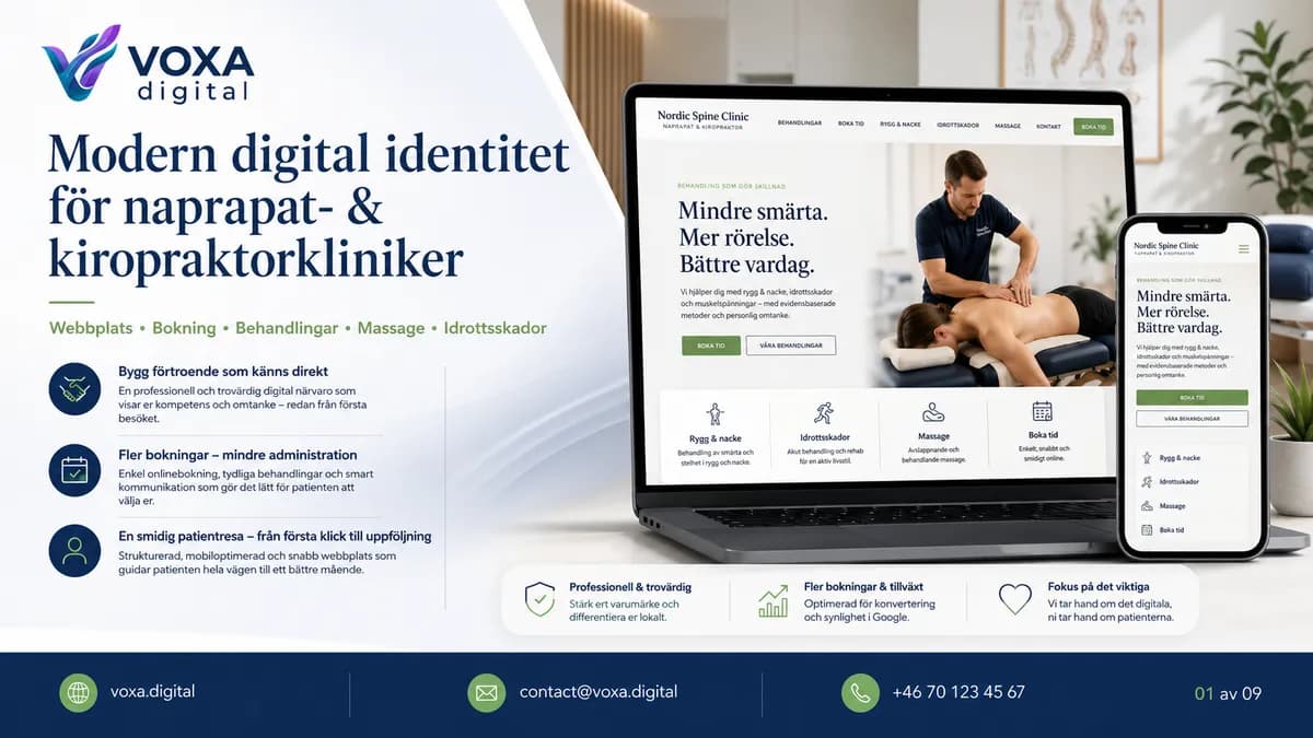 Nordic Spine Clinic — Gesundheitswesen brand & website design by Weva
