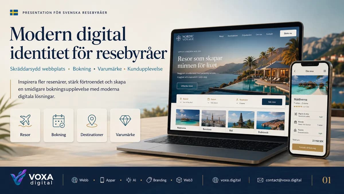Nordic Voyage — Reisen brand & website design by Weva