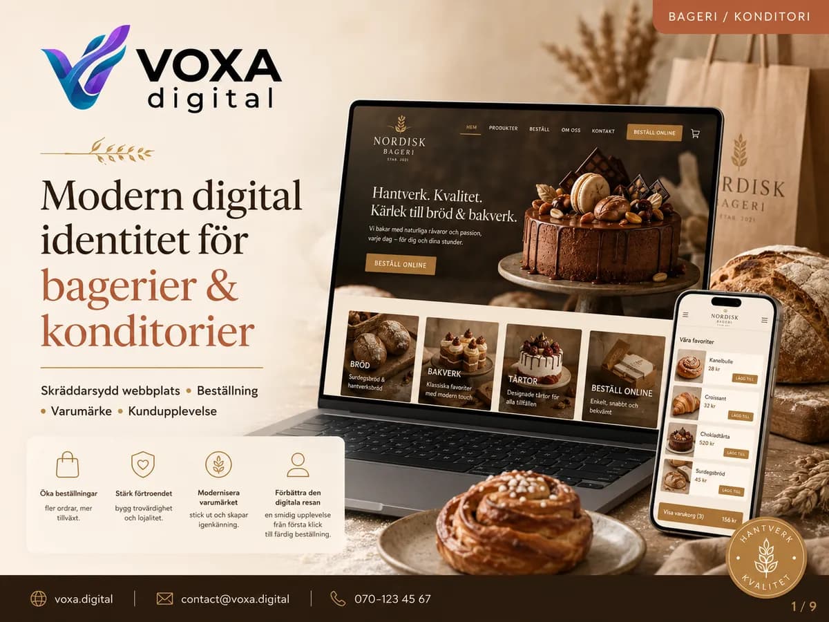 Nordisk Bageri — Bäckerei brand & website design by Weva