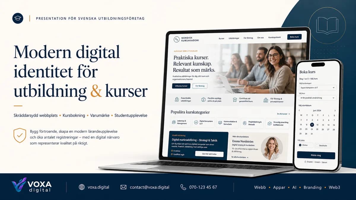 Nordisk Kursakademi — Bildung brand & website design by Weva