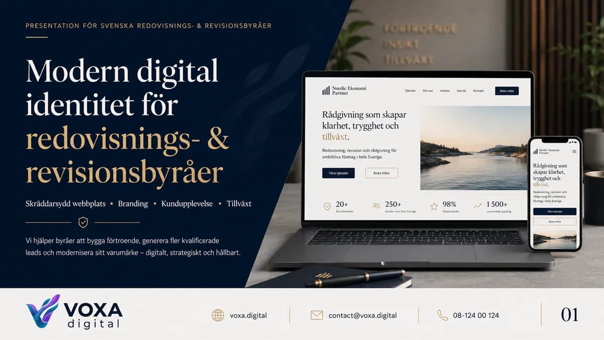 Nordisk Redovisning — Buchhaltung brand & website design by Weva