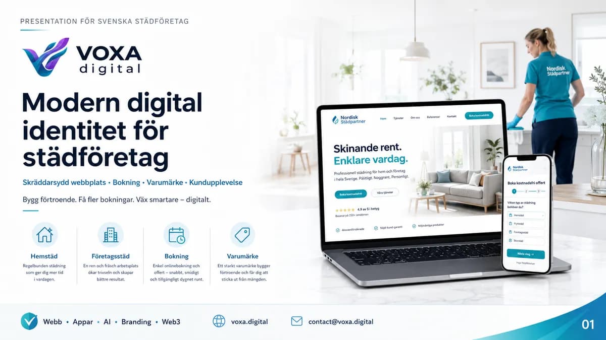 Nordisk Städpartner — Reinigung brand & website design by Weva