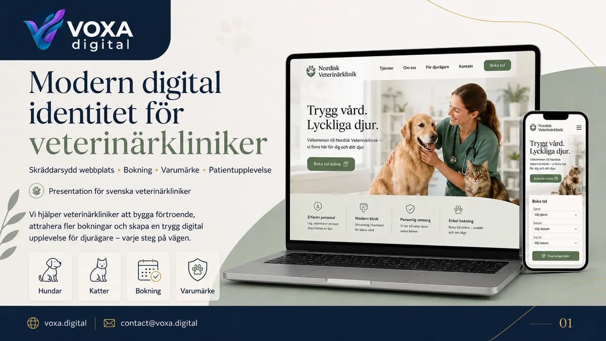 Nordisk Veterinärklinik — Tiermedizin brand & website design by Weva