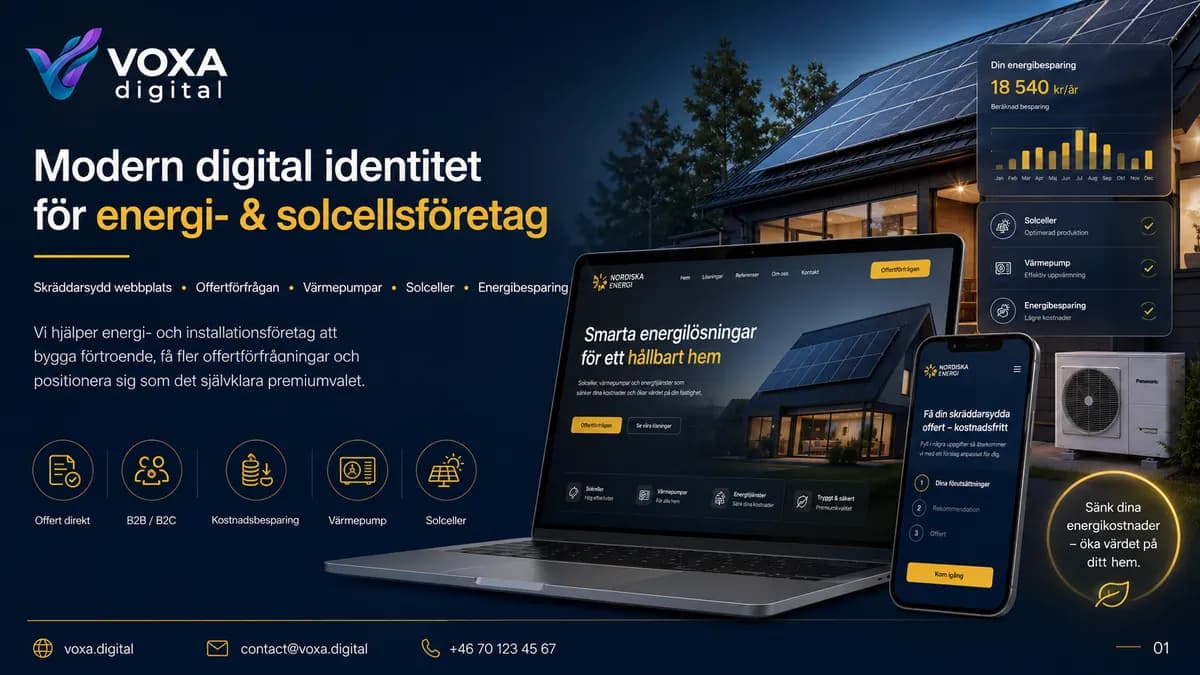 Nordiska Energi — Energie brand & website design by Weva