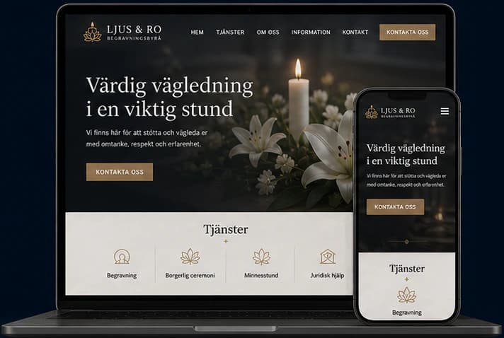 The Ljus och Ro concept website