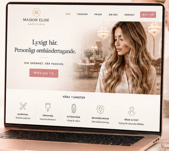 Die Konzept-Website von Maison Elise