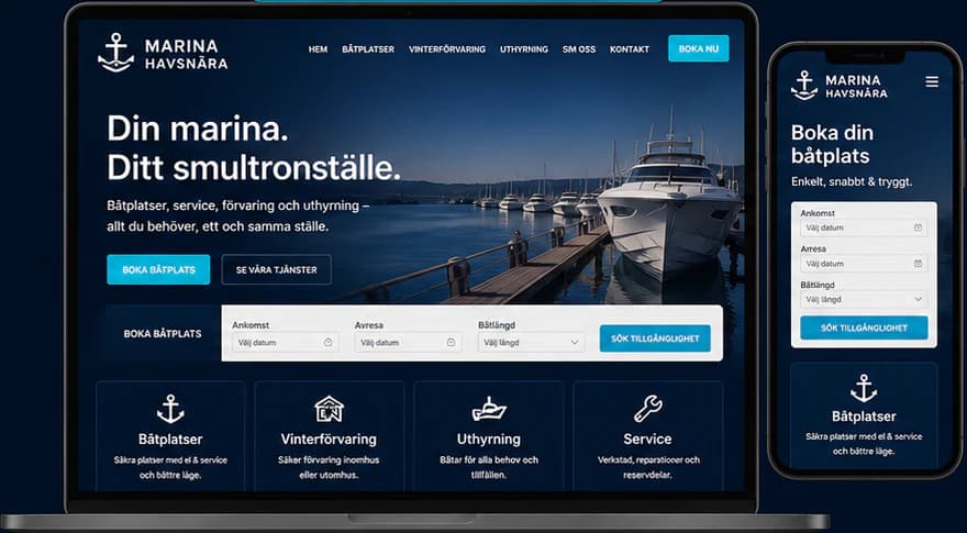 The Marina Havsnära concept website