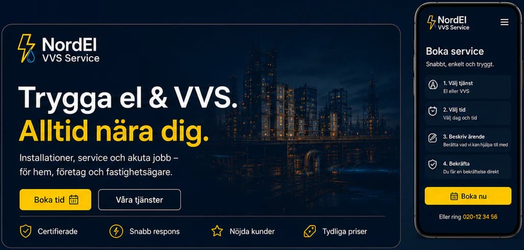 NordEl VVS start page