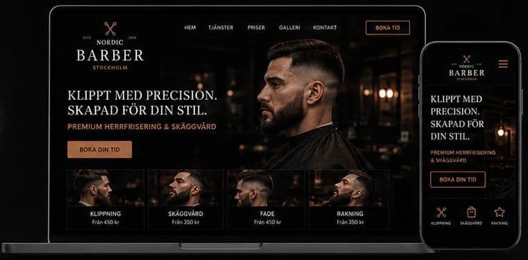 The Nordic Barber concept website