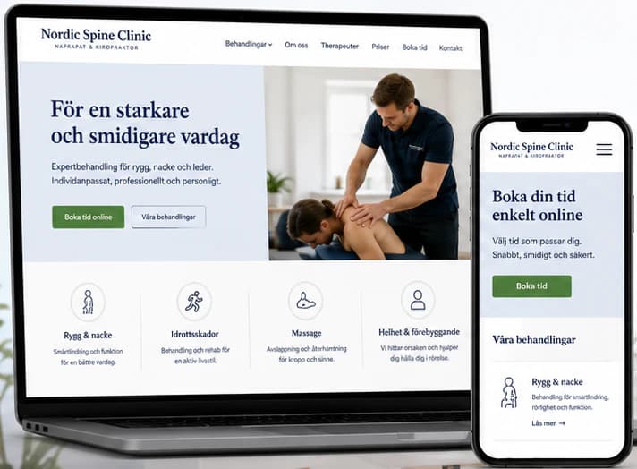 الصفحة الرئيسية لـNordic Spine Clinic