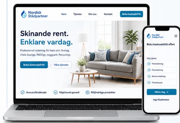 Die Konzept-Website von Nordisk Städpartner