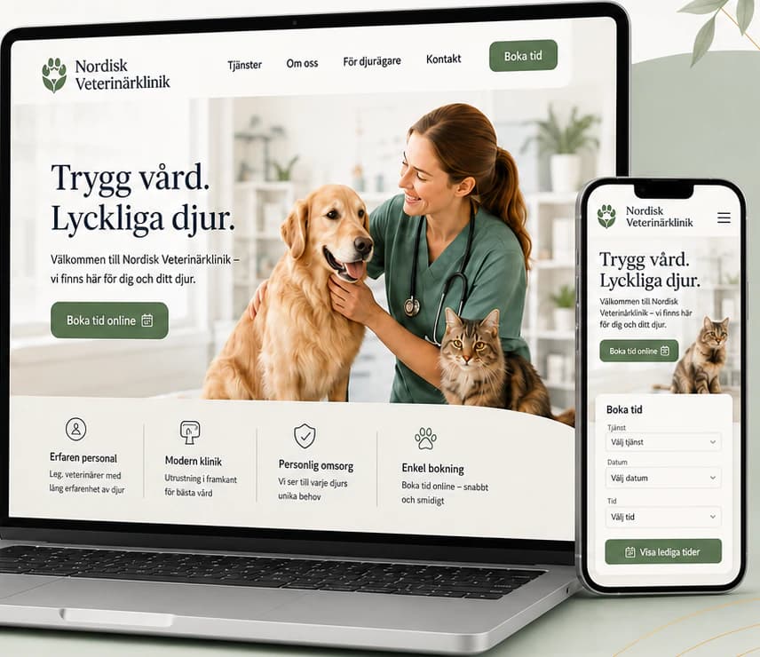 Startseite von Nordisk Veterinärklinik