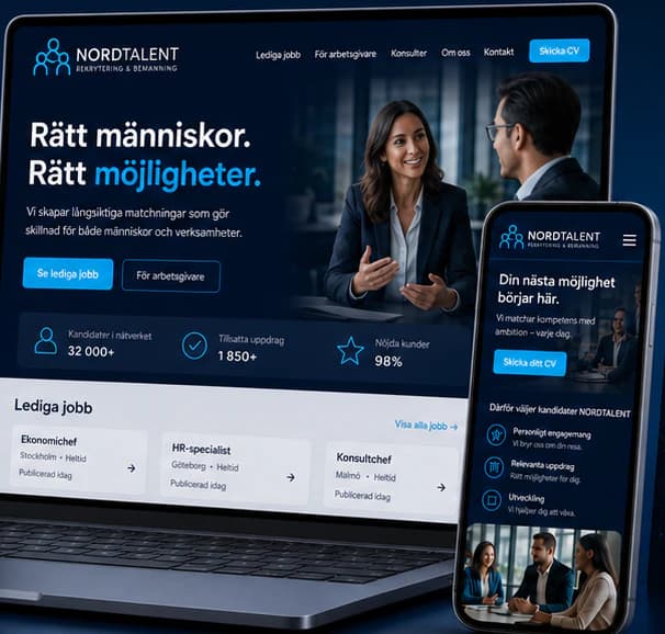 Nordtalent start page