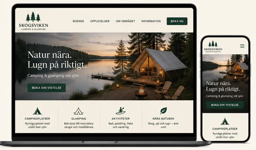موقع مفهوم Skogsviken Glamping