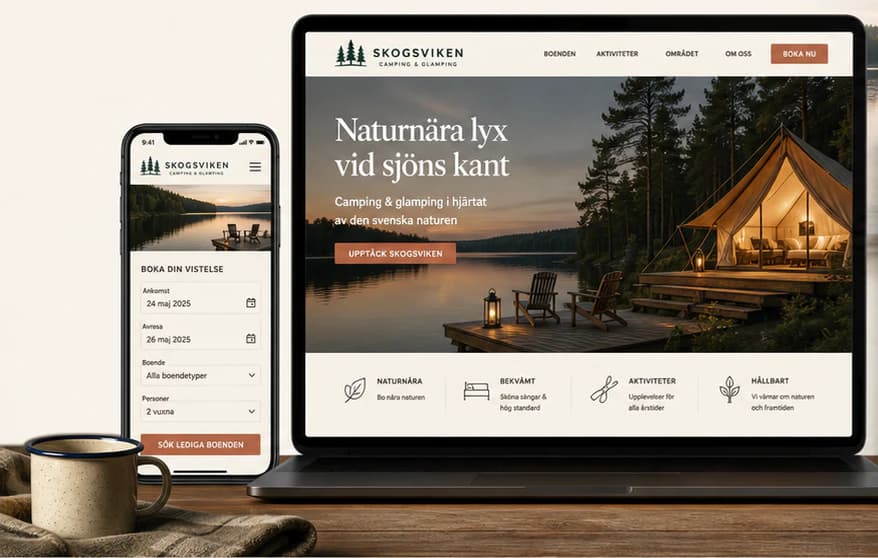 الصفحة الرئيسية لـSkogsviken Glamping