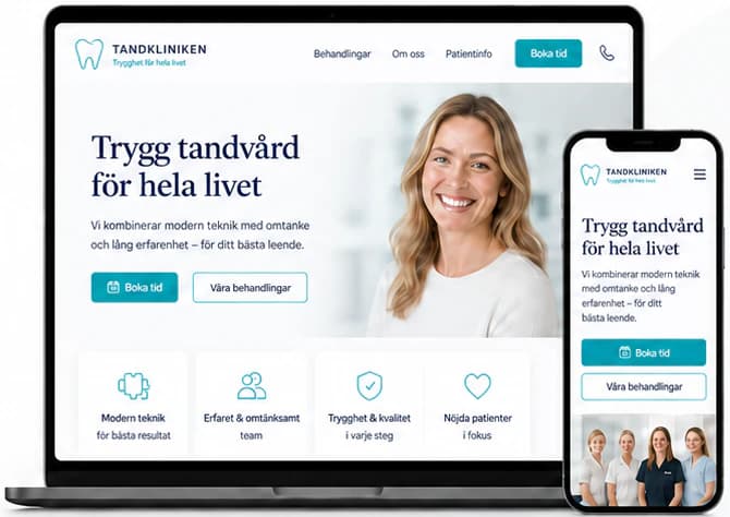 Konceptwebbplatsen för Tandkliniken