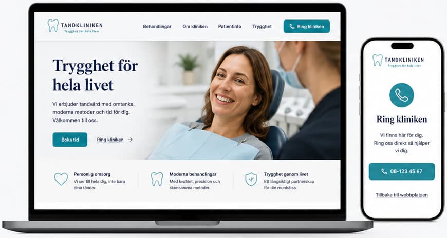 Startsidan för Tandkliniken